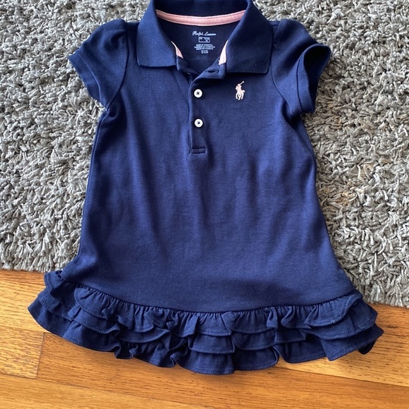 Ralph Lauren Baby Two Set Blue Dress - Picture 3 of 9
